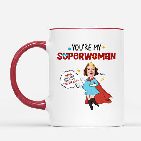 mothers day gift idea for friend with superwoman illustration[product]