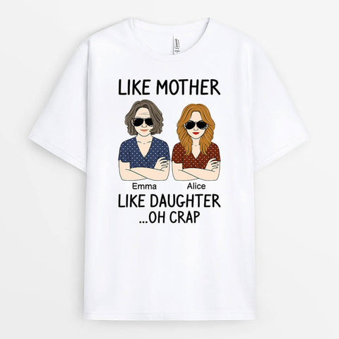 Unique Like Mother Like Daughter T-shirt As Mommy To Be Mother's Day Gifts