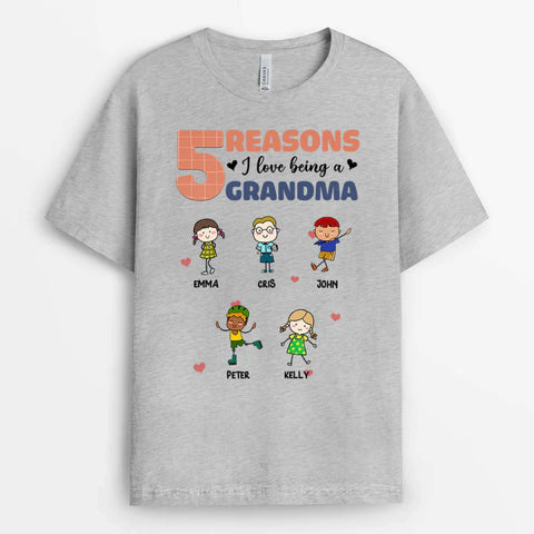 Personalized Reasons Love Being Grandma Shirt Mother's Day Gift For New Grandma[product]