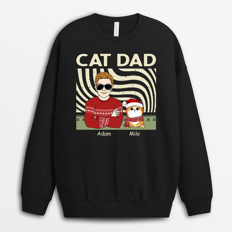 Matching Tees For Family With Cats And Christmas Ambiance