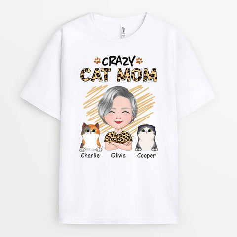 Crazy Cat Mom T-shirt With Mother's Day Quotes From Son