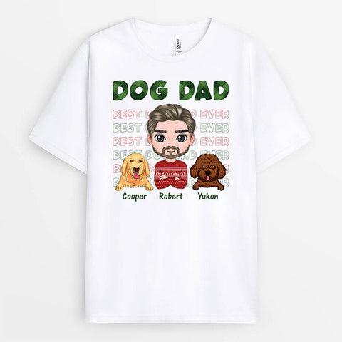 Personalized Dog Dad Christmas T-shirt As Gifts For Dog Dads[product]