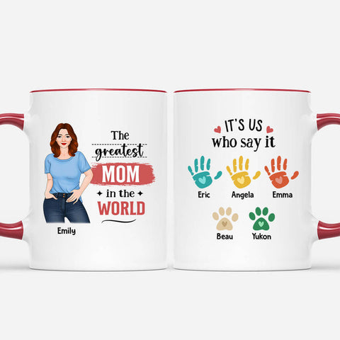 Greatest Mom In The World Mug With Happy Mothers Day From Son Quotes[product]