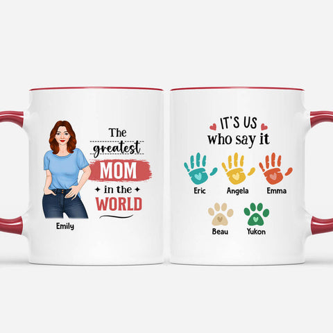 Personalized Greatest Mom In The World Mug - Birthday Wishes for Mom Birthday