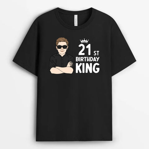 Personalized Happy 21st Birthday King T-Shirt Best Gifts To Brother On Birthday
