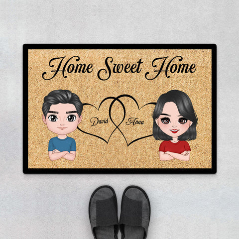 Personalized Home Sweet Home Door Mats anniversary gifts for husbands