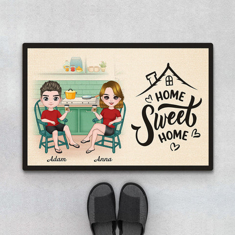 Personalized Home Sweet Home Doormat gifts that start with a t