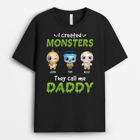Matching Shirts For The Family - Personalized I Created Monsters Calling Me Daddy T-Shirt[product]