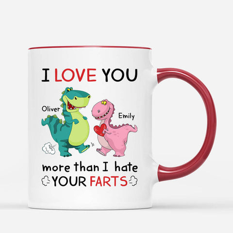 Personalized I Love You More Than I Hate Your Farts Mug funny comments on marriage