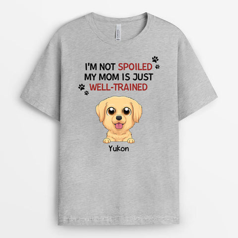 Personalized My Mommy Is Just Well-trained For Dogs T-Shirt as Gift Ideas For Mother's Day At Church[product]