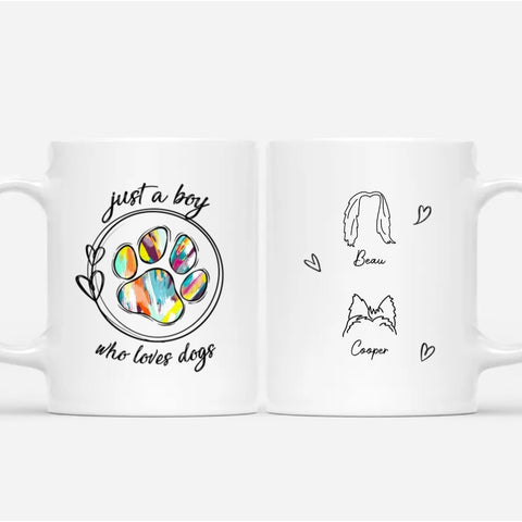 Personalized Just A Man Who Loves Dogs Mug Best 21st Birthday Present For A Guy