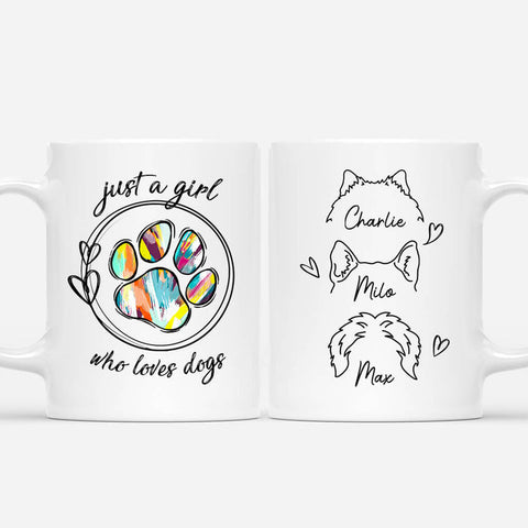 Personalized Just A Woman Who Loves Dogs Mug as Mother's Day Gifts For Daughter In Law[product]