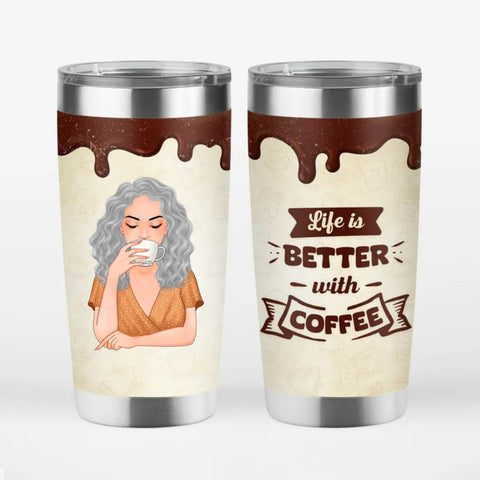 Personalized Life Is Better With Coffee Tumbler as Mother's Day Gifts For First Time Grandma[product]