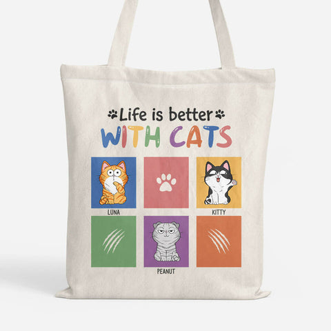 Personalized Cat Tote Bag - Cheap Mothers Day Gifts For Coworkers[product]