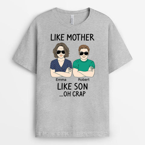 Like Mother Like Son T-shirt With Happy Mothers Day From Son Quote