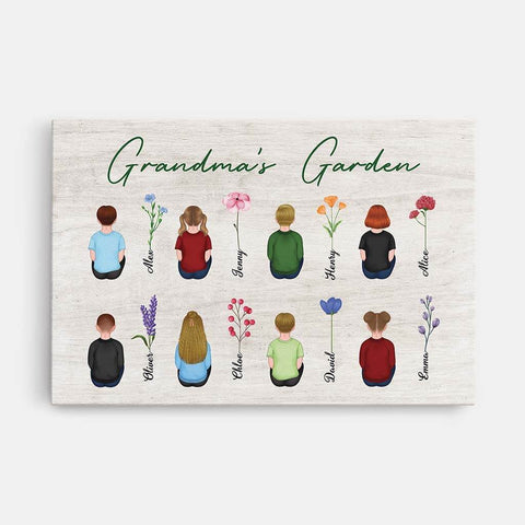 Mother's Day Canvas Prints Personalized Mummy/Grandmother's Garden