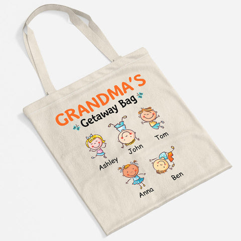 Personalized Mommy's Getaway Tote Bag gift ideas for ladies 80th birthday