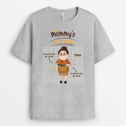 Personalized Mom's Kitchen T-shirt As Mothers Day Gifts For First Time Moms[product]