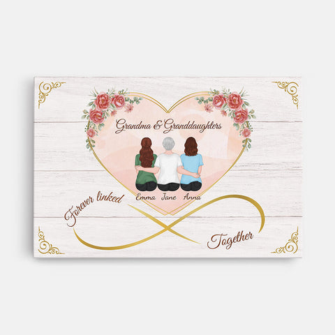 Mother And Daughters Forever Linked Together Canvas Prints For Mother's Day[product]