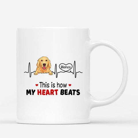 This Is How My Heart Beats Mug Gift As Dog Gifts For Father's Day[product]