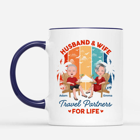 Husband & Wife Travel Partners Mugs As Wedding Anniversary Gifts For Parents[product]