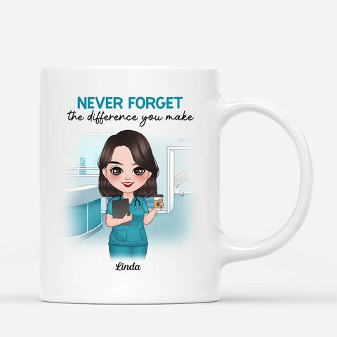 Never Forget The Difference You Make Mug Retirement Gift for Nurse[product]