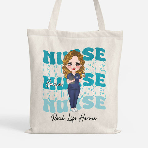 Nurse Real Life Heroes Tote Bag Retirement Gifts for Nurses[product]