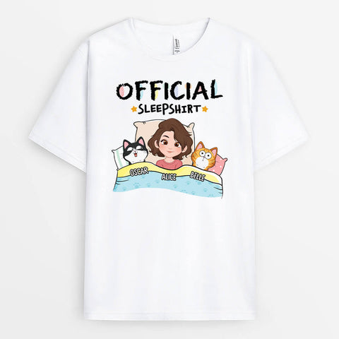 Official Sleepshirt With Cat T-shirt With Graduating Daughter Message[product]