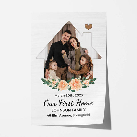 Personalized Our First Home Family Posters new house gift ideas for couples