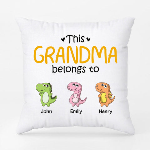 Personalized This Mommy Grandma Belongs To Pillow as Grandma Gifts For Mother's Day[product]