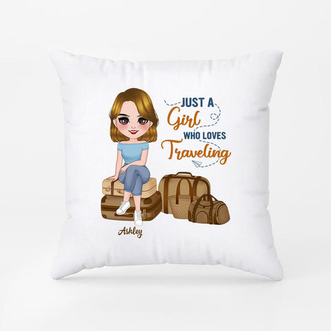 Unique Girl Who Love Traveling Pillow As Best Graduation Gift For Girlfriend[product]