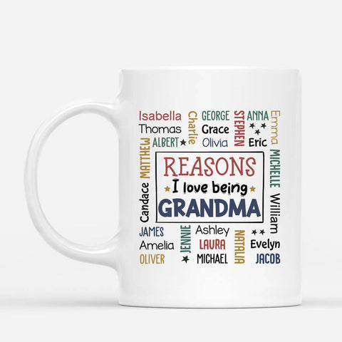 Personalized Reasons I Love Being Grandma Mug as Mother's Day Gift Ideas For Church[product]