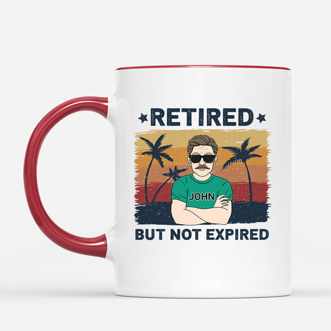 Personalized Retired But Not Expired Mug retirement gift ideas for man