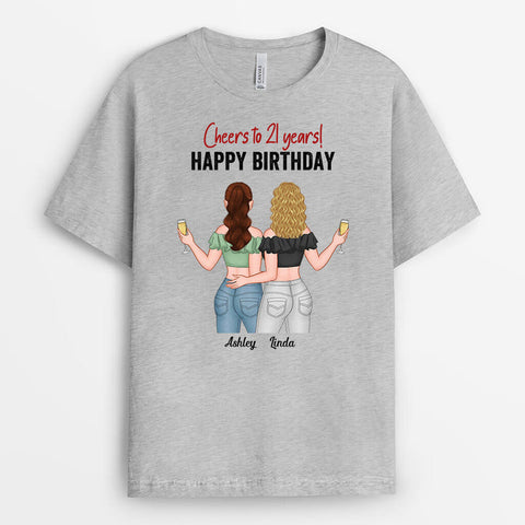 Cheers To Years Happy Birthday T-Shirts As 21st Birthday Shirts[product]
