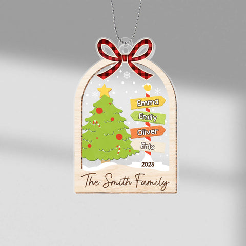 Customizable The Family Ribbon Ornament As Dog Lover Gifts For Men[product]