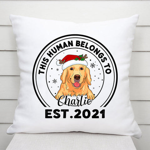 What To Get For 21st Birthday - Personalized This Human Belongs To Pillow