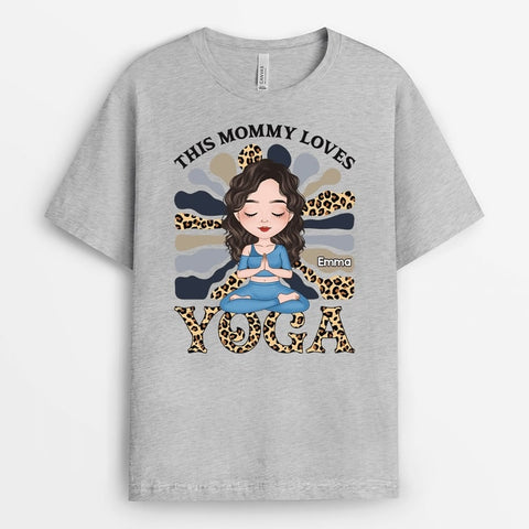 Customizable Yoga Mommy T-shirt As Mom Gift For Mother's Day