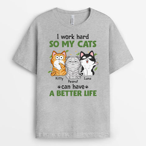 My Cats Have A Better Life T-Shirt As 21st Birthday Tops[product]
