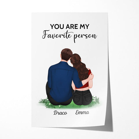Personalized You Are My Favorite Person Posters-21st birthday boyfriend gift ideas