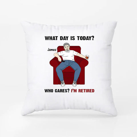 Who Cares That Day Pillow - Colleague Retirement Gift Ideas
