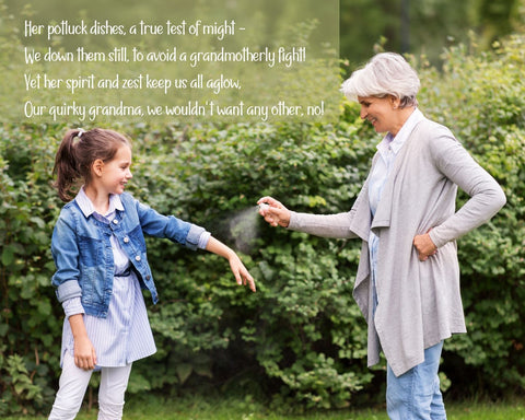 Mothers Day Grandma Poems - Grandma and Kid in The Garden