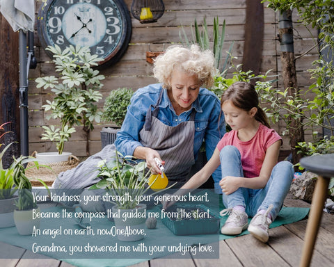 Mothers Day Poems to Grandma - Grandma and Kid Doing The Gardening