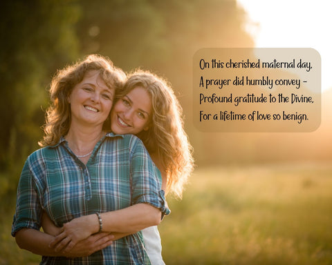 Poems for Mother's Day - Mom and Daughter Hugging in The Forest