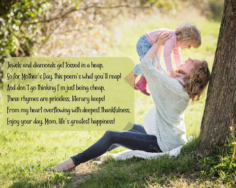 Poems for Mother's Day - Mom and Baby in The Garden