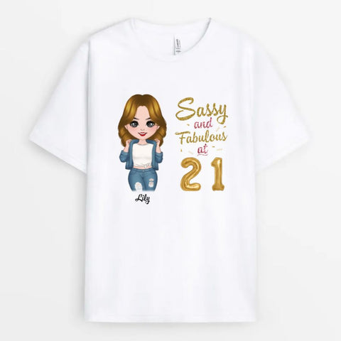 Sassy & Fabulous At Birthday T-Shirt As 21 Shirts[product]