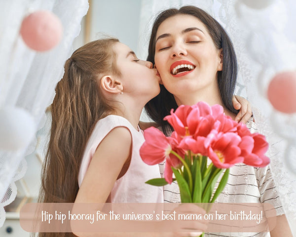 Happy Birthday Mom Wishes - Little Daughter Kissing Mom’s Cheek