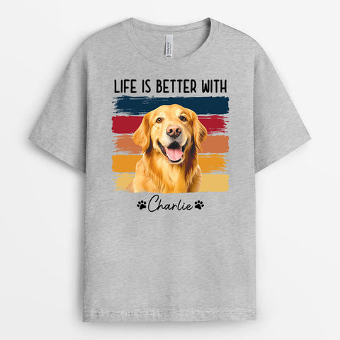 Personalized Life Is Better With Dog Cat T-shirt[product]