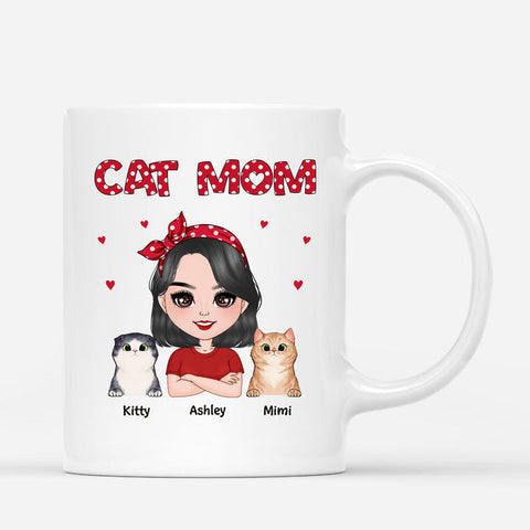 Personalized Cat Mom Mug as Meaningful Mother's Day Gift For Daughter From Mom[product]