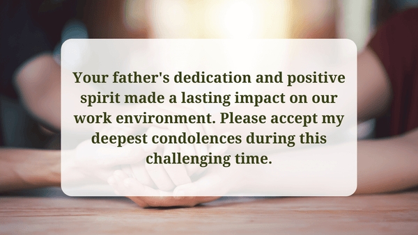 Sympathy Message for Loss of Husband and Father