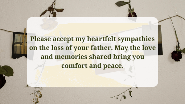 Christian Sympathy Card Messages for Loss of Father